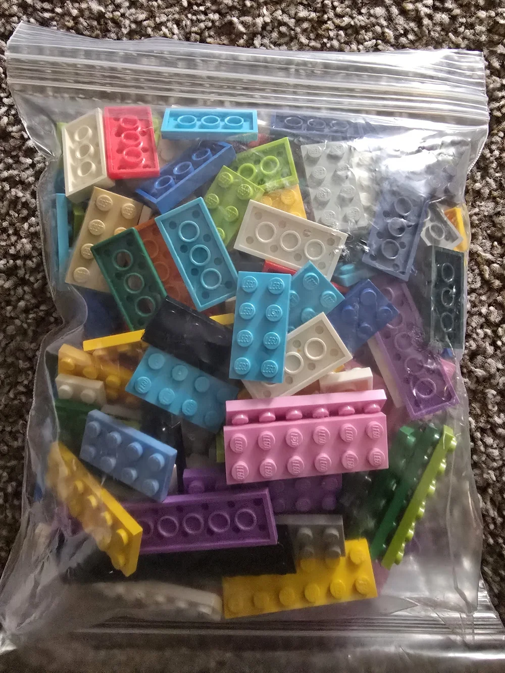 Lego Assorted White, Yellow, Green, Blue, Pink, Purple, Red, Black Plates Lot